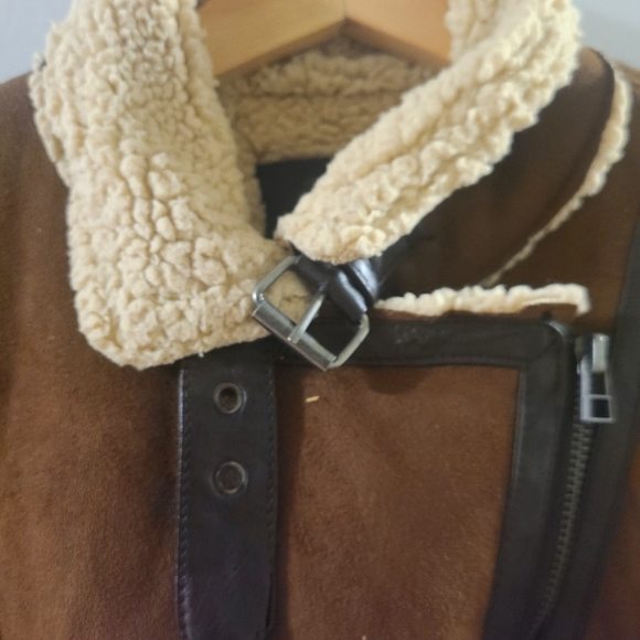 Zara Suede Sherpa-lined jacket - Picture 7 of 8